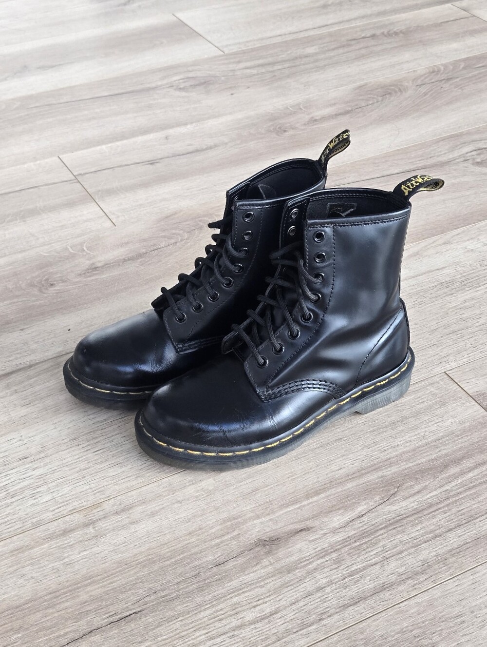 black leather 1460 combat boots Dr. Martens - size 37